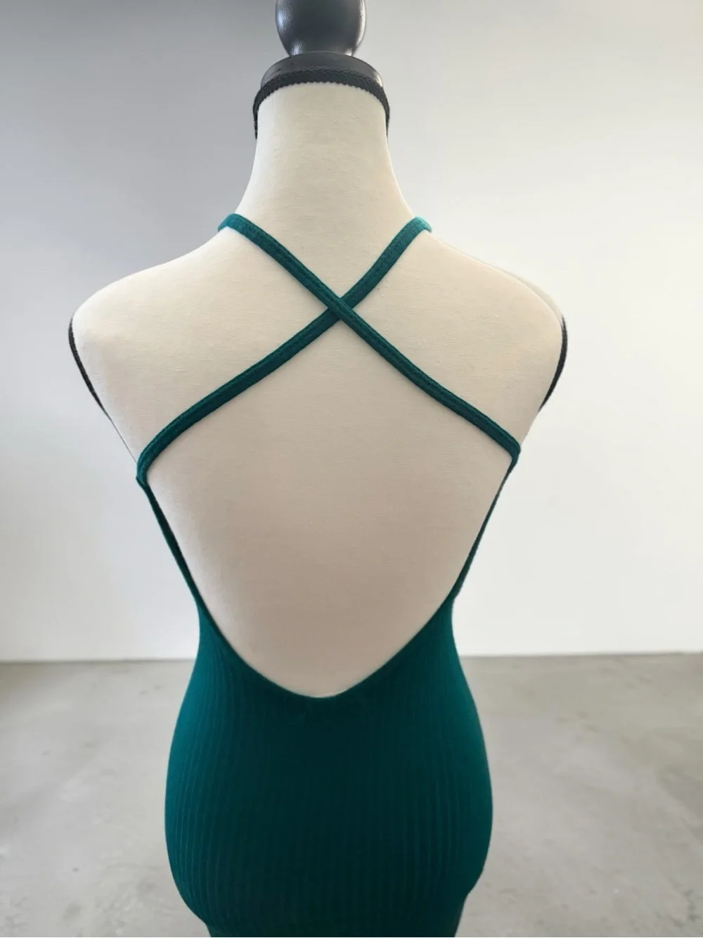 Soprano Teal Ribbed Bodycon dress Size Small_3